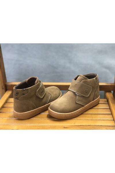 Mini Angel Bebek Çocuk Gerçek Deri Ortopedik Kısa Cırtlı Bot