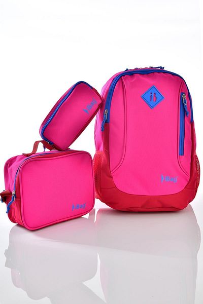 İBAG Ibag 13914 - Σετ 3 ροζ τσάντες για το σχολείο