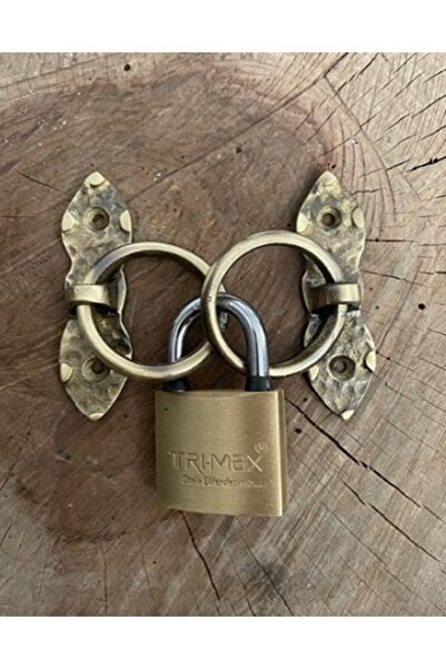Trimax Antik Asma Kilit Takma Aparatı Pirinç Asma Kilit Ve Halkası
