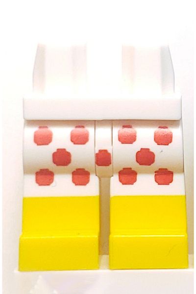 LEGO إكسسوار أصلي Minifigure Minifigure أرجل بيضاء بنمط رأس الساق قطعة واحدة سيتم إرسالها