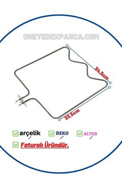 Arçelik 9323 F Fırın Rezistansı M Tipi Alt Rezistans (kutulu Ürün)