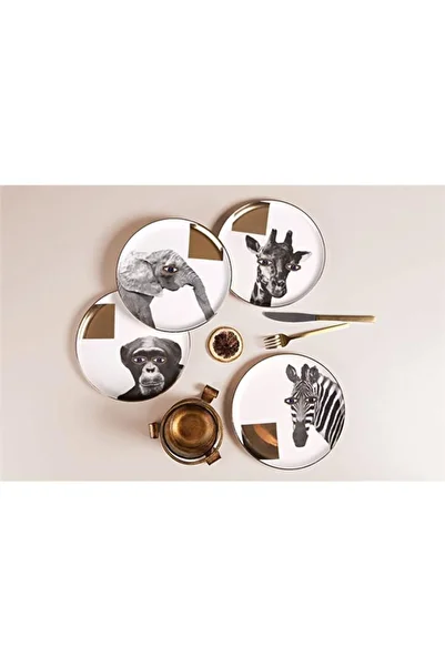 Porland Wild Life 20 Cm Cake Set - Set of 4
