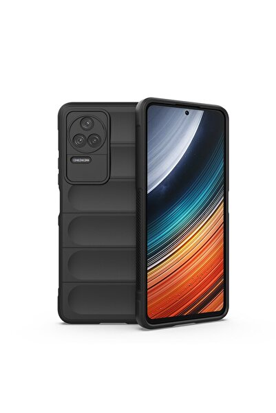 Microcase Xiaomi Poco F4 Miami Serisi Darbeye Dayanıklı Silikon Kılıf - Siyah