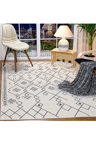 galaksihome Do Serisi Geometrik Modern Spor Halı Salon Halısı Iskandinav Dese...