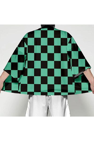 DEEFWEAR Аниме Cosplay Demon Slayer Kimetsu No Yaiba Tanjiro Унисекс кимоно