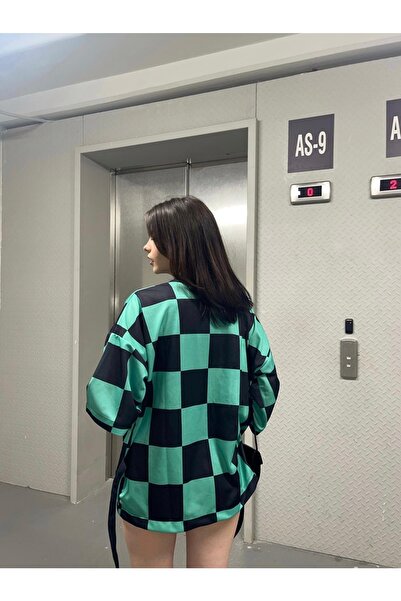 DEEFWEAR Anime Cosplay Demon Slayer Kimetsu No Yaiba Tanjiro Unisex Kimono