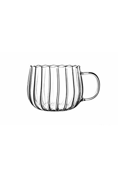 morponi كوب زجاجي مخطط بوروسيليكات 350 مل 1 قطعة