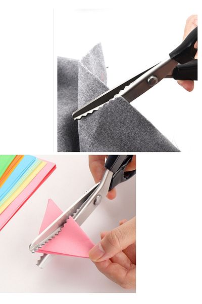 Artus Tedarik Zig Zag Fabric Leather Paper Cutting Tailor Serving Scissors 23.5 Cm