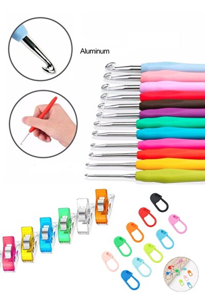 Artus Tedarik Croșetat de lână tricotată 2 - 3 - 4 - 5'no Set de marcatori și...