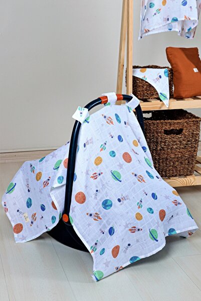 KEBY Uzay Organik Pamuk Müslin Puset Örtüsü