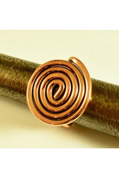 mba handmade jewelry Spiral Ring - Pure Copper Forged - Handmade