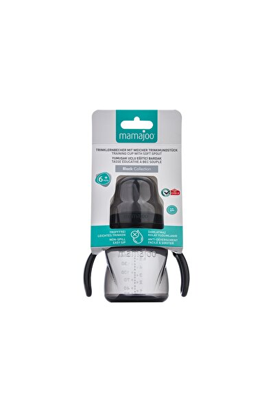 Mamajoo Educational Cup with Handle 160 Ml & Anti Colic Spout Black
