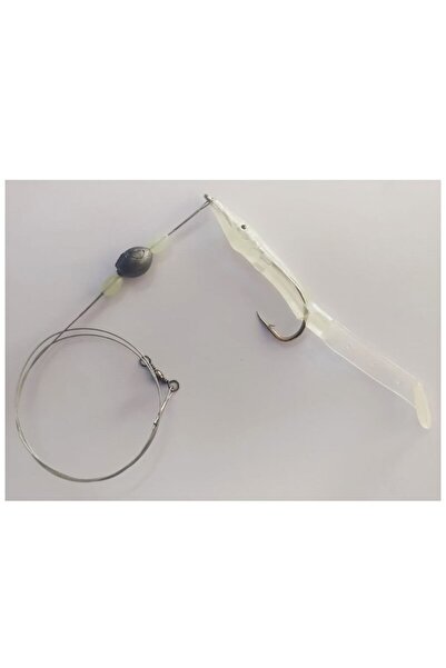 ALDOS Levrek Lüfer Avcısı (3 ADET) Çelik Telli Silikon Balık Glow 11 Cm