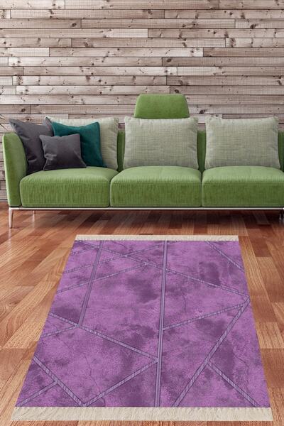 on the clouds Geometrik Desenli Yıkanabilir Kaymaz Taban Leke Tutmaz Salon Ha...