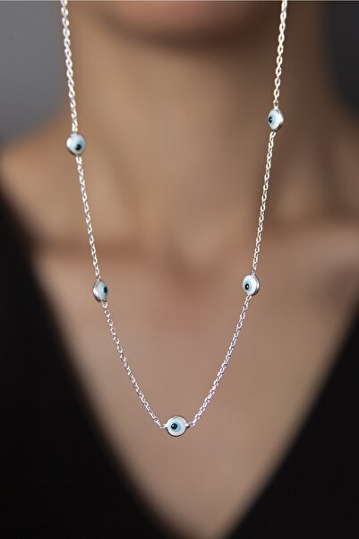 Elika Silver Kadın Nazar Model 925 Ayar Gümüş Kolye
