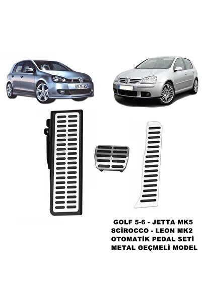 Point Jetta Mk5 Golf 5-6 Scirocco Leon Mk2 Krom Pedal Seti Otomatik Uyumlu