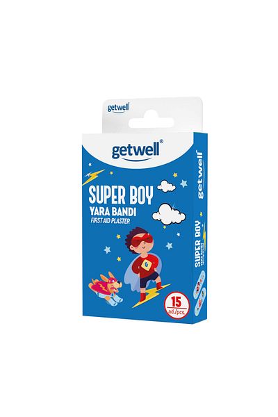 Getwell سوبر بوي إسعافات أولية 15 قطعة