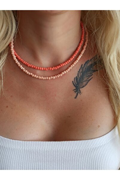 DENİZDENAL Kum Boncuk Kolye 2li Model