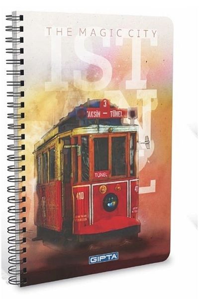 Gıpta اسطنبول تحت عنوان 17x24 دفتر ملاحظات مخطط حلزوني