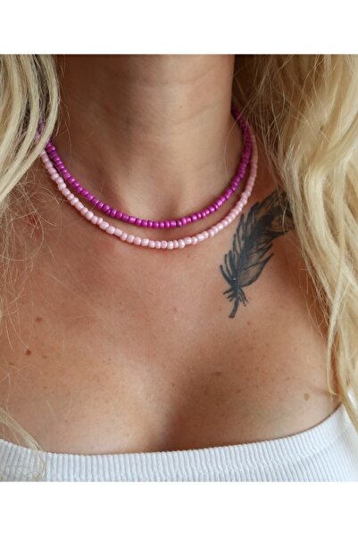 DENİZDENAL Kum Boncuk Kolye 2 Li Model