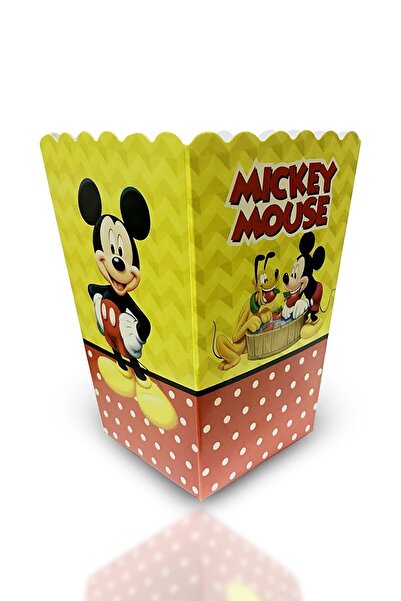 Parti dolabı Mickey Mouse Konsept 8 Adet Mısır Kutusu