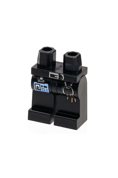 LEGO Original Accessory Minifigure Minifigure Legs Leg Key ID Security Black Pants 1 Piece