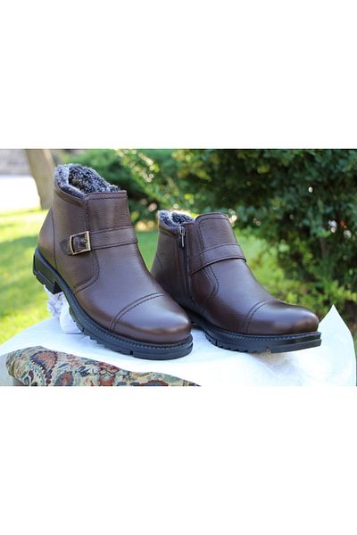 Yağlıoğlu Kundura Yağlıoğlu 2622 Cold Proof Γνήσιο Δέρμα & Γούνα Θερμικά Casual Ανδρικά Μποτάκια