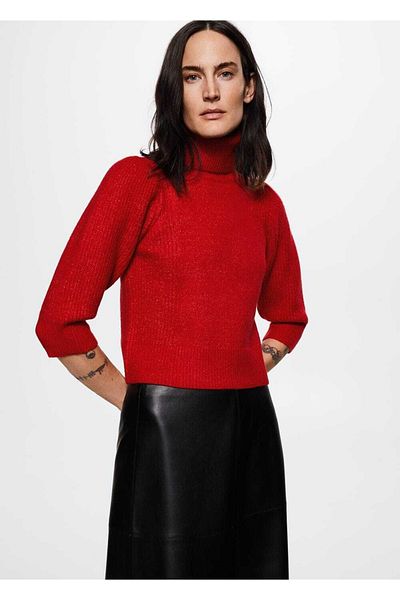 MANGO Woman Turtleneck Knitted Sweater