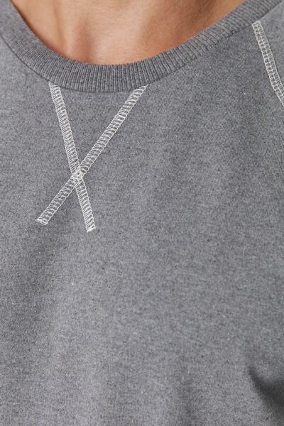 Trendyol Collection Σετ πιτζάμες από πλεκτό καρό/καρό κορδόνι ανθρακί κονσέρβας κοπής THMAW22PT0426