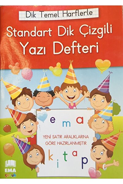 Ema Çocuk A5 Colored Vertical Lined Writing Notebook 24 Sheets