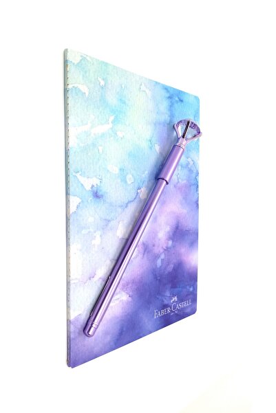 Faber Castell A5 Unlined Notebook 40p. And Diamond Gel Ballpoint Pen