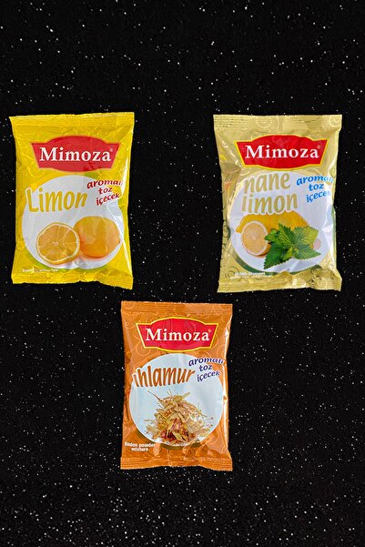 Mimoza C Vitaminli Grip Çayı Toz Içecek Oraleti Ihlamur Limon Mentollü Nane Limon Kış Çayı 3lü Set 750gram
