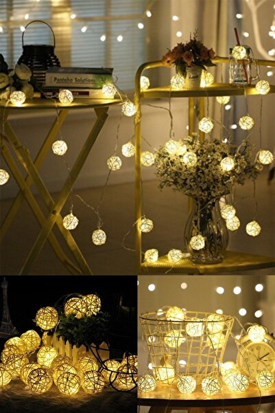 Buffer Dekoratif Rattan Model Şerit Led (10'lu)