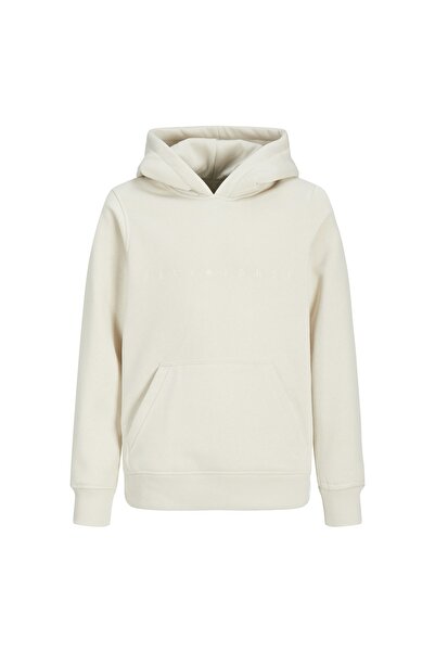 Jack & Jones Printed Boy's Cream Sweatshirt Jorcopenhagen Sweat Hood Noos Jnr