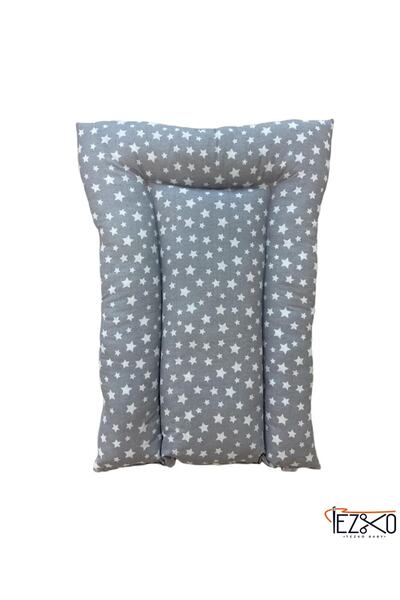 TEZKOTEKSTİL Alt Açma Ve Oyun Minderi Gri Yıldız 60x80 Cm