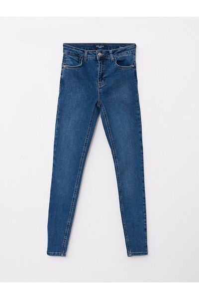 LC Waikiki Blugi LCW cu talie înaltă, slim fit, cu buzunar drept, pantaloni de jeans rodeo pentru femei