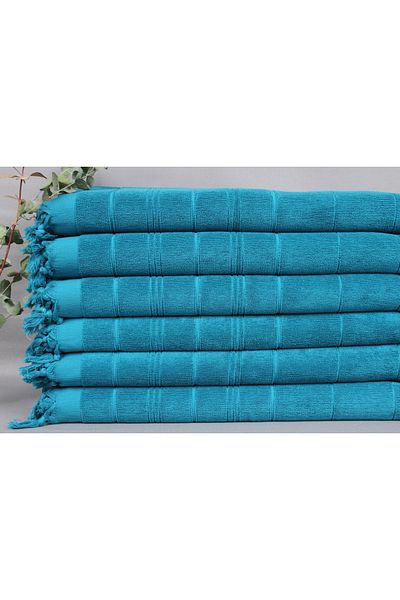 Kayra Export منشفة بيشتيمال باللون الأخضر البترولي مقاس 45 × 100 سم، وجه واحد على شكل منشفة، منشفة مطبخ صغيرة الحجم