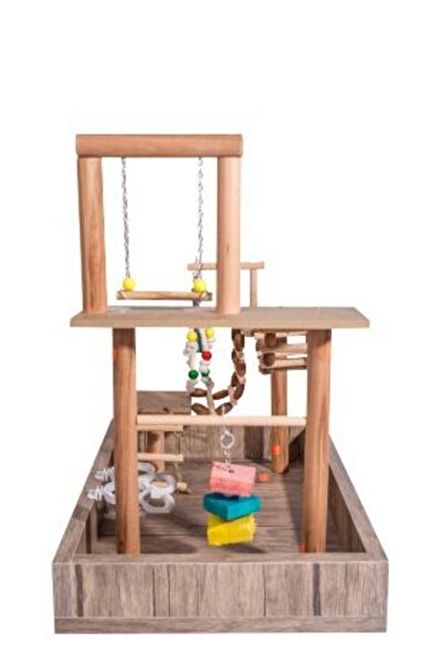 Genel Markalar Muhabbet Kuşu Tüneği Oyun Alanı Papağan Oyun Alanı Tünek M-1