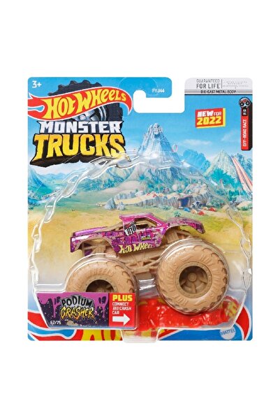 HOT WHEELS Fyj44 Monster Trucks 1:64 Car Podium Crasher Hcp86