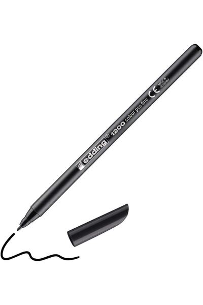 Edding قلم أسود 1200 موديل ذو طرف رفيع - طرف دائري و1 مم