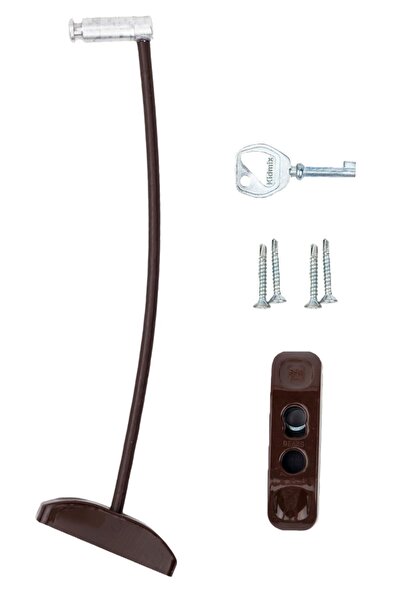 Pandogo Window Lock 1 Piece Dark Brown Door and Window Safety Apparatus Safet...