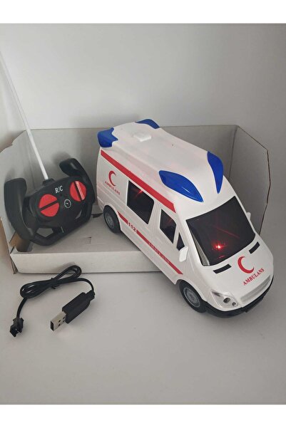 LRS STORE Oyuncak Ambulans Şarjlı Uzaktan Kumandalı Full Fonksiyon Sirenli 3d Işıklı Kaliteli Şarzlı Araba