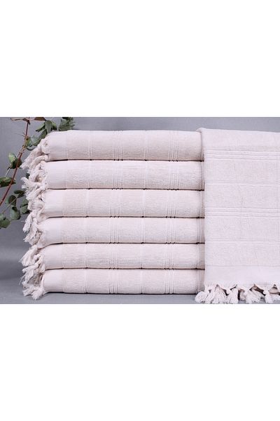 Kayra Export بيج بيشتامال 45x100 سم - منشفة مطبخ صغيرة، على شكل وجه