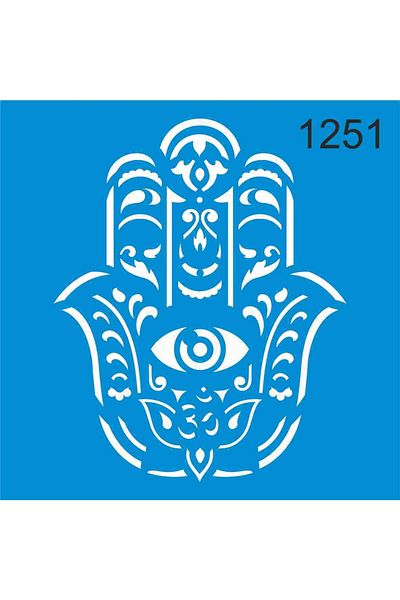 StencilSepeti Fatma's Hand Pattern - Stencil Pattern Template - No Return - 100x100cm