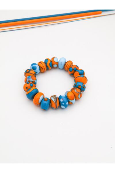 camADA Murano Turuncu Mavi Bileklik