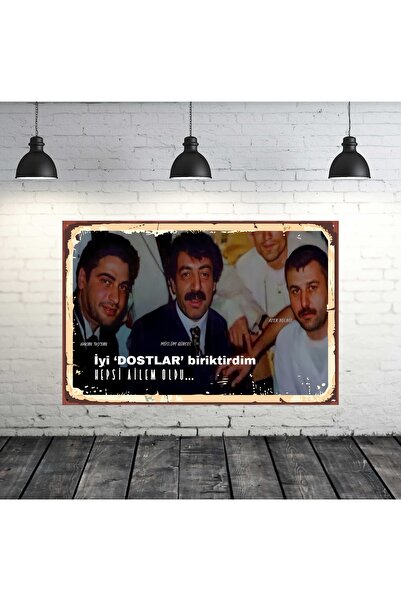 TAKIFİX Müslüm Gürses Azer Bülbül & Hakan Taşıyan Tasarımlı 20x30 Cm Retro Ah...
