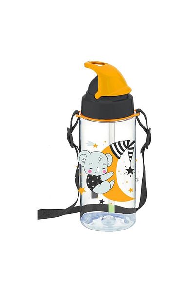 Gıpta Plastic Straw Flask 500 Cc 2722 Grey-yellow
