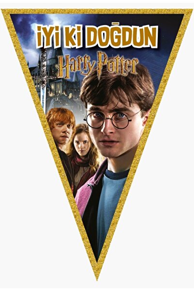 Parti Furyası هاري بوتر لوازم الحفلات مثلث عيد ميلاد سعيد راية