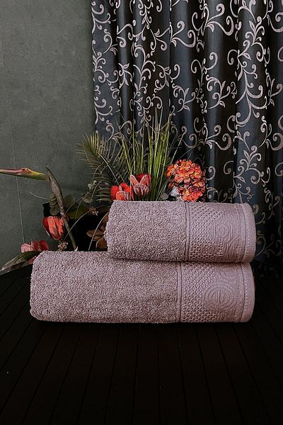 DURNES Luxury Bath Set Bath Towel - Hand Towel / 100% Cotton (100% Cotton) / Purple