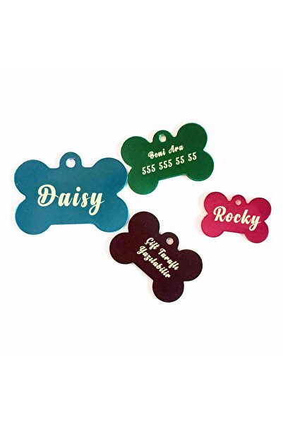 new fly Çift Taraflı Kedi Köpek Evcil Hayvan Isim Kimlik Telefon No Alüminyum Metal Isimlik Anahtarlık